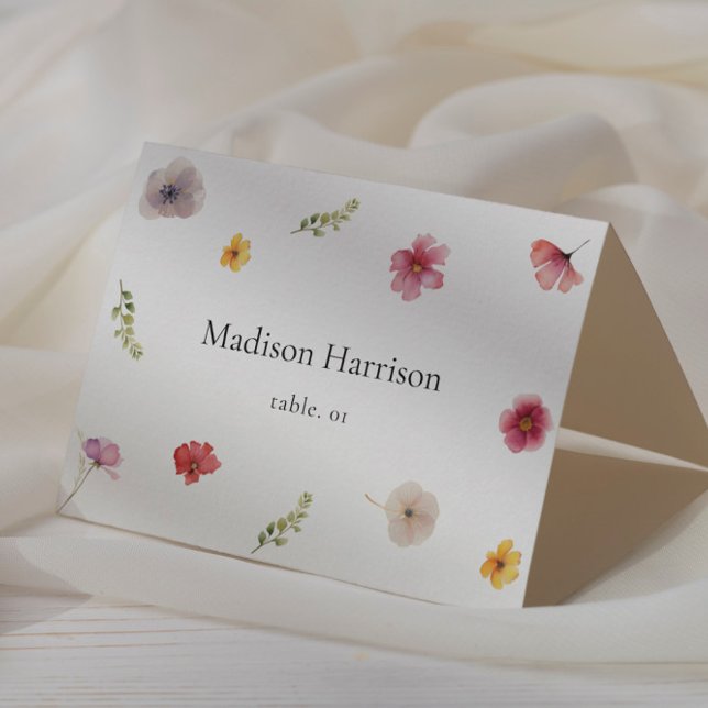 Boda de Flor silvestre Nombre tarjeta de lugar DIY (Subido por el creador)