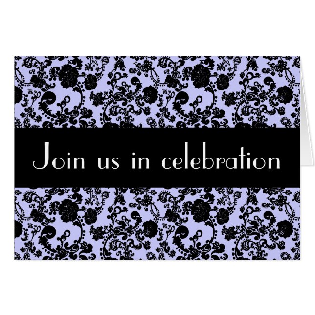 Boda de Floral Rococo, invitación boda (Anverso (Horizontal))