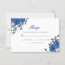 Boda de Flores Azules de la Marina de Índigo, RSVP
