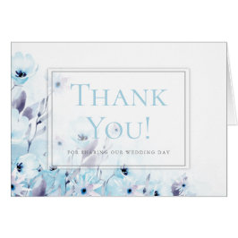 Boda de flores de anémona azul cielo