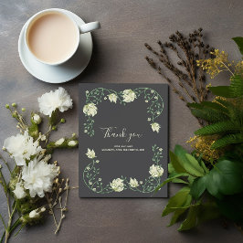 Boda de flores de bonito Art Nouveau tarjeta de ag