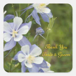 Boda de Flores de Columbina Azul Gracias Etiqueta 