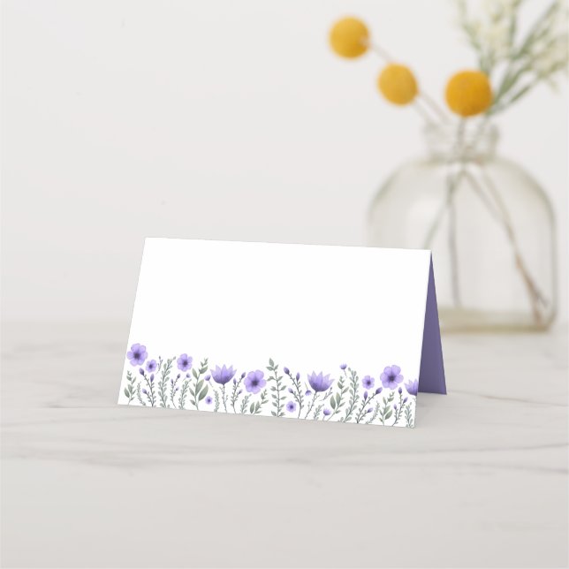 Boda de flores de la tarjeta Purple Place (Anverso)