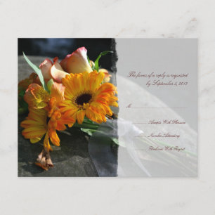 Boda de flores de margarita amarilla RSVP