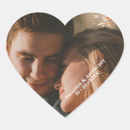 Boda de flores de otoño Pegatina de parejas