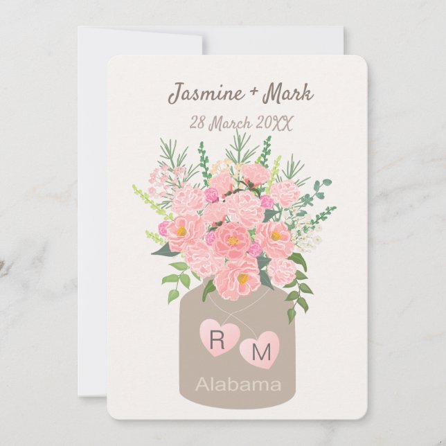 Boda de flores del estado de Alabama pintado por c (Anverso)