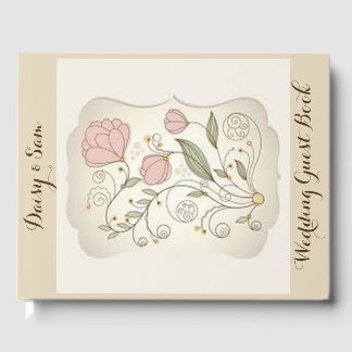 Boda de flores rosadas - Libro de invitados