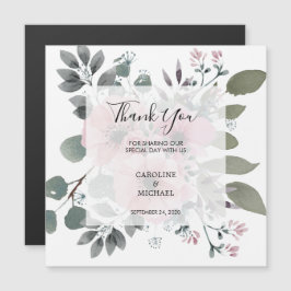 Boda de flores rusas gracias tarjeta magnética