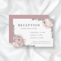Boda de flores secas Boho Dusty Rose Recepción