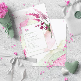 Boda de flores silvestres acuarela ducha fucsia ID