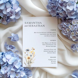 Boda de flores silvestres Boho Spring CENNER MENU