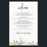 Boda de flores silvestres Carta de bienvenida<br><div class="desc">Carta de bienvenida elegante y moderna para sus huéspedes.</div>