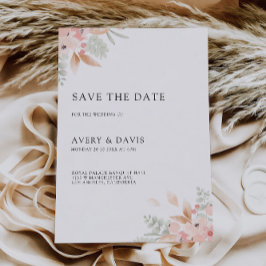 Boda de flores silvestres Guardar la invitación a