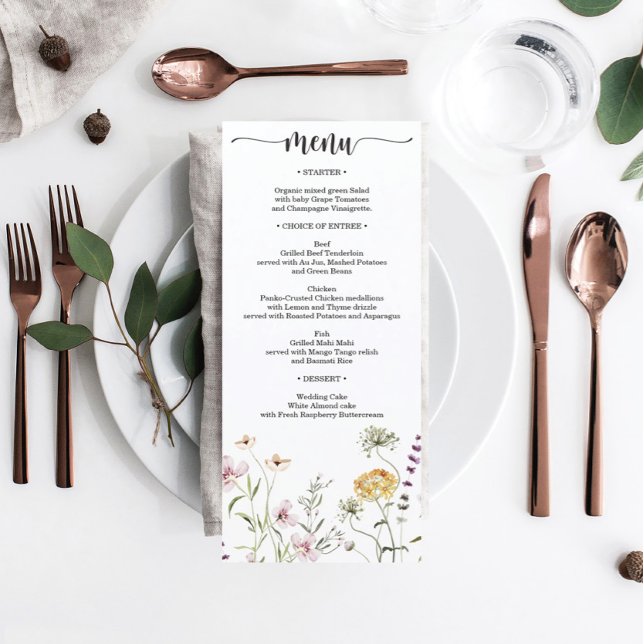 Boda de flores silvestres rusas Menú de ducha de n (Subido por el creador)