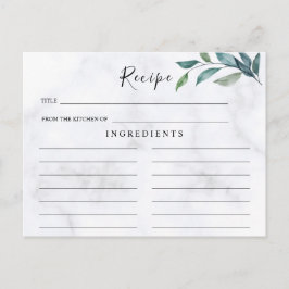 Boda de Flores Silvestres, Tarjeta de Receta Boho