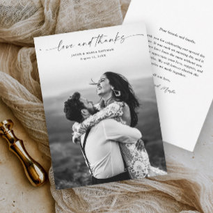 Boda de Foto de Amor y Agradecimiento con Letra Mo