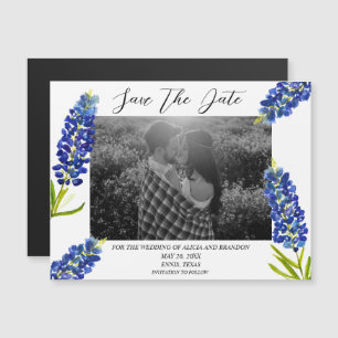Boda de foto de Bluebonnets Mentón de guiones de p