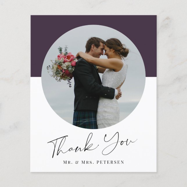 Boda de foto de guión simple presupuesto tarjeta d (Anverso)