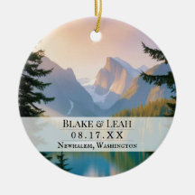 boda de foto de personalizado ornamento montaña