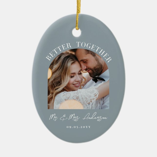 Boda de fotografía azul turquesa regalo decoración (Frente)