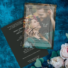 Boda de fotografía con efecto Vellum moderno minim