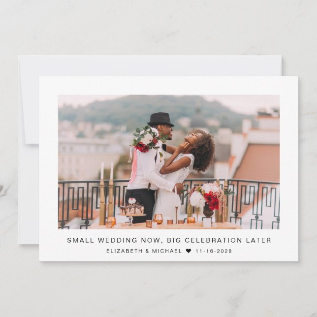 Boda de fotografía de Boda pequeño (Anverso)