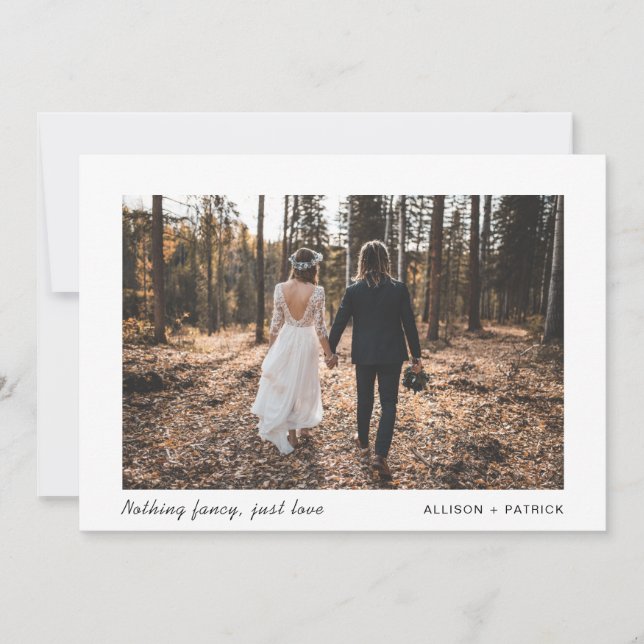 Boda de fotografía de modernidad mínima (Anverso)