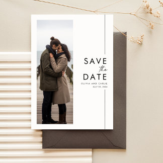 Boda de fotografía moderno Guardar invitación de f