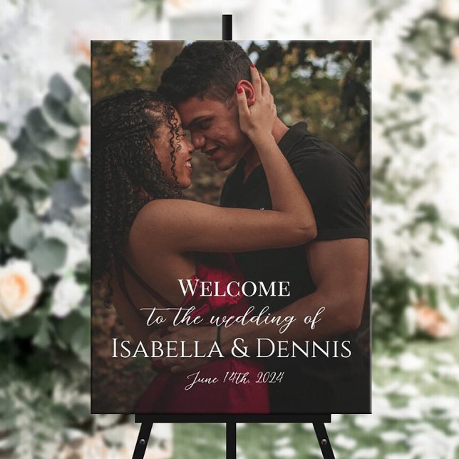 Boda de fotos: cartel de bienvenida en lienzo (Subido por el creador)