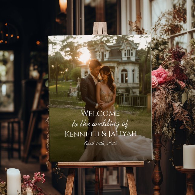Boda de fotos: cartel de bienvenida en lienzo (Subido por el creador)