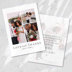Boda de fotos con guiones de amor y agradecimiento