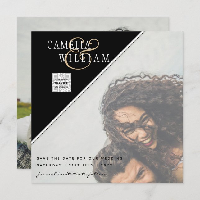 Boda DE FOTOS DE LeahG CÓDIGO QR REVP FECHA DE GUA (Anverso / Reverso)