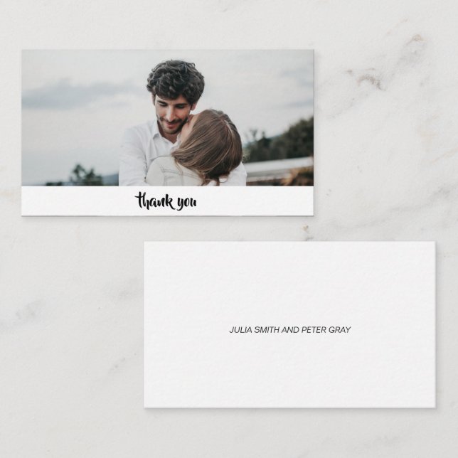 Boda de fotos de Personalizado moderno - Tarjeta d (Anverso / Reverso)