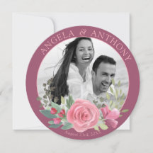 Boda de fotos de rosa rosa de la corona de flores