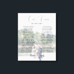 Boda de fotos personalizado y impresión de archivo<br><div class="desc">Diseño moderno y elegante impreso Boda de fotos personalizado y Vows Canvas Print que se puede personalizar con tu texto. Haga clic en el botón "Personalizar" y utilice nuestra herramienta de diseño para modificar esta plantilla. Visita la tienda de Diseño de Arte Gráfico para ver otros productos que coincidan con...</div>