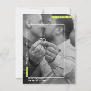 Boda de fotos simple gay Guardar la postal de fech