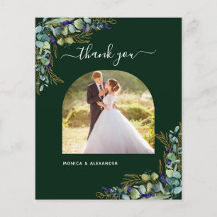 Boda de fotos verde esmeralda presupuestal tarjeta