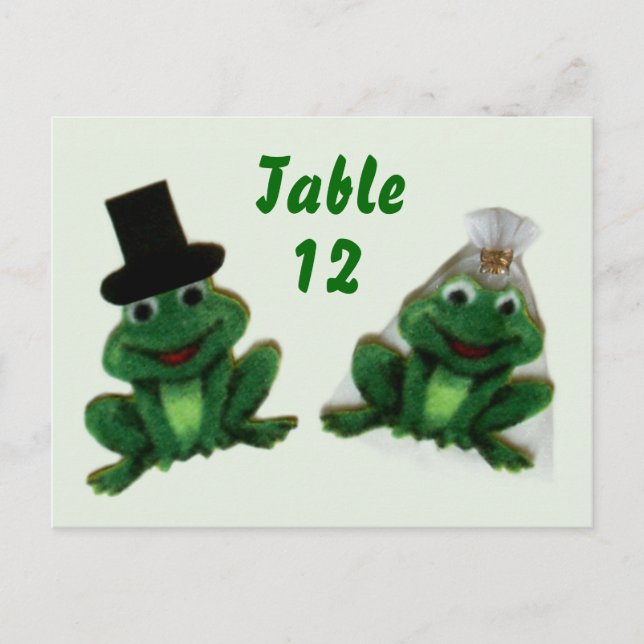 Boda de Froggy - Número de tabla postal (Anverso)