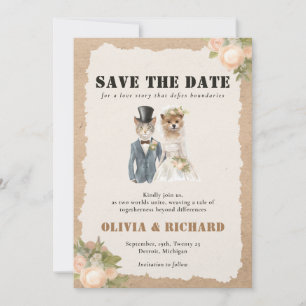 Boda de gato y perro salva la invitación a la fech