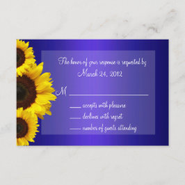 Boda de girasol azul y amarillo RSVP