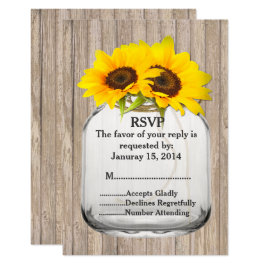 Boda de girasol jarrón Mason RSVP Sunflwr6