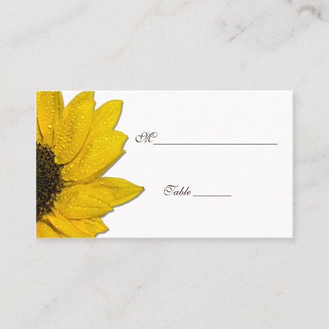 Boda de girasol o tarjetas especiales de ocasión (Anverso)