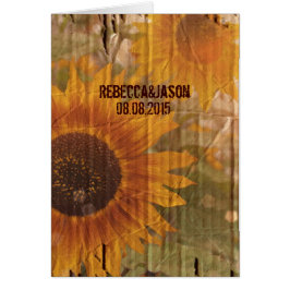 boda de girasol rústico de cartón