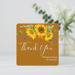 Boda de girasoles de otoño gracias