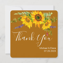 Boda de girasoles de otoño gracias