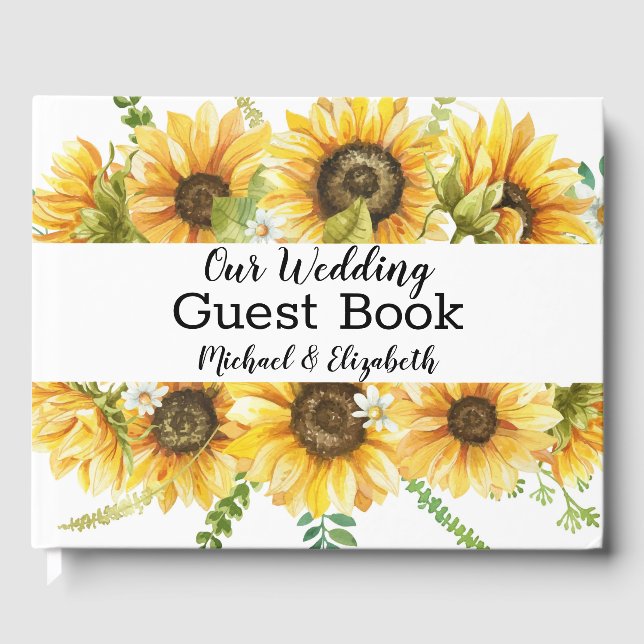 Boda de girasoles - Libro de invitados (Anverso)