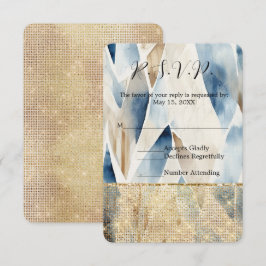 Boda de Glam Sparkle Gold Hearts RSVP