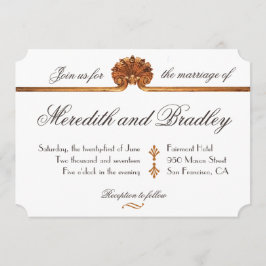 Boda de glamour dorado | Invitación de oro Art Dec