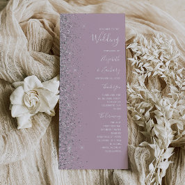 Boda de Glitter Plateado Lila Polvoriento Moderno