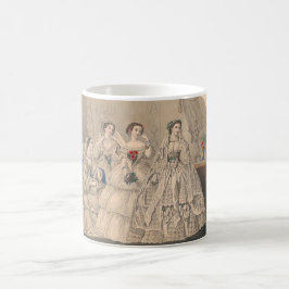 boda de Godey de 1858 vistiendo tazas